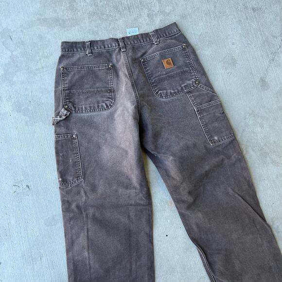Carhartt faded brown double knee work wear carpenter pants - Picture 6 of 9